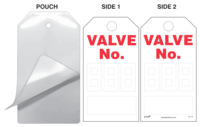 Valve Number (3-Digit) Self-Laminating Safety Tag Kit
