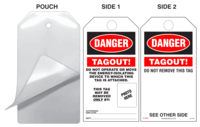 Danger, Tagout Self Laminating Tag Kit