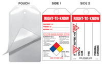 Right-To-Know  (Spills, Leaks, Fire, Exposure) Safety Tag Kit