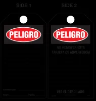 Paper Safety Tag - Peligro (Spanish) 