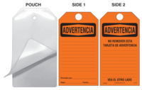 Advertencia (Spanish) Self-Laminating Safety Tag Kit