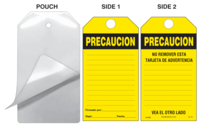 Precaution (Spanish) Self-Laminating Safety Tag Kit