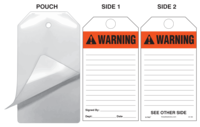 Warning (Ansi) Self-Laminating Safety Tag Kit