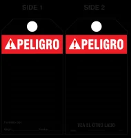 Peligro (Ansi, Spanish) Bilingual Paper Safety Tag 