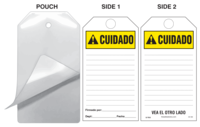 Precaution (Ansi, Spanish) Self-Laminating Safety Tag Kit
