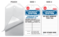 Lockout Tagout Checklist Self-Laminating Safety Tag Kit