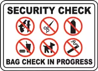 Security Check Bag Check In Progress