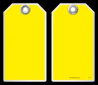 Safety Tag - Blank Yellow