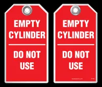 Safety Tag - Empty Cylinder, Do Not Use