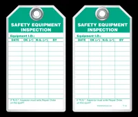 Maintenance Safety Tag - Safety Equipment Inspection