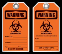 Safety Tag - Warning, Biohazard