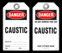Safety Tag - Danger, Caustic