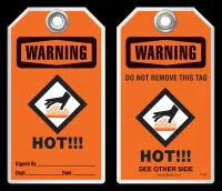 Warning Tag - Warning, Hot!!