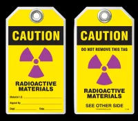 Safety Tag - Caution, Radioactive Materials