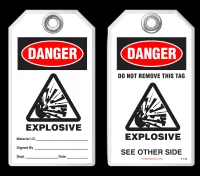Safety Tag - Danger, Explosive