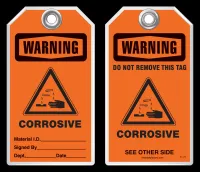 Safety Tag - Warning, Corrosive