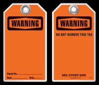 Safety Tag - Warning