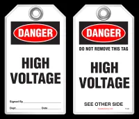 Safety Tag - Danger, High Voltage