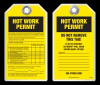 Inspection Safety Tag - Hot Work Permit