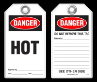 Maintenance Safety Tag - Danger, Hot