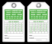 Inspection Safety Tag - Safety Inspection Daily Checklist