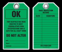 Maintenance Safety Tag - Scaffold is OK