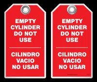 Bilingual Safety Tag - Empty Cylinder, Do Not Use, Cilindro Vacio, No Usar